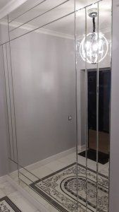 Зеркало серебро 4мм с алмазной гравировкой