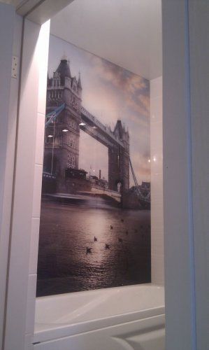 Стеновая панель из стекла с фотопечатью